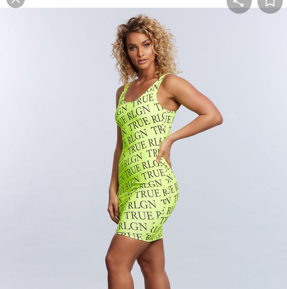 True religion logo bodied dress